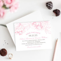 Elegante Roze Pioen Bloemige Bruiloft