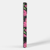 Elegante roze pioenbloemen gepersonaliseerd Case-Mate iPhone case (Achterkant / Rechts)