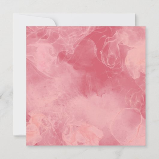 Elegante Roze Poinsettia's Bloemrijke Kerstfeestvi Kaart (Achterkant)