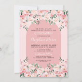 Elegante Roze Quinceanera Uitnodiging (Voorkant)