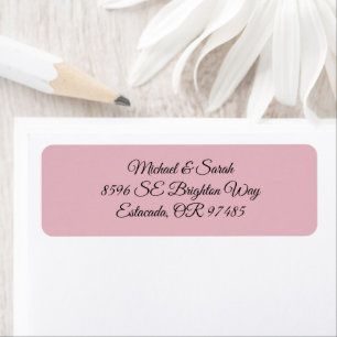 Elegante Roze Retouradresstickers Etiket