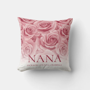 Elegante Roze Roos Kleinkinderen Namen Bloem Nana Kussen