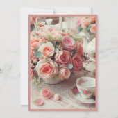 Elegante Roze Roos Moederdag Kaart (Achterkant)