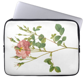 Elegante Roze Roosknop Botanische Laptophoes Laptop Sleeve