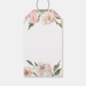 Elegante Roze Roze Bloemstuk Aangepaste Bruids-Sho Cadeaulabel (Achterkant)