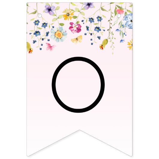 Elegante Roze Roze Bruiloft Feest Vlaggetjes (Tweede vlag)