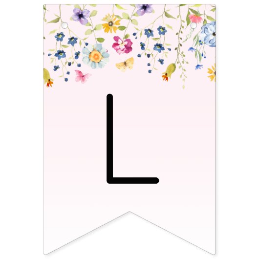 Elegante Roze Roze Bruiloft Feest Vlaggetjes (Eerste vlag)