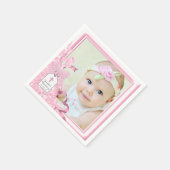 Elegante Roze Roze Fotodoop Servetten (Hoek)