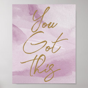 Elegante Roze Roze Goud Je Krijgt Dit Poster