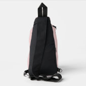 Elegante Roze Roze Grijs Script Monogram Sling Bag (Achterkant)