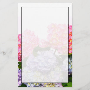 Elegante roze roze paarse blauw bloemen hortensia' briefpapier
