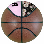  elegante roze roze roze roze floraal basketbal (Rechts)