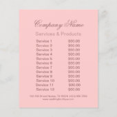 elegante roze roze rozenbloembruin flyer (Achterkant)