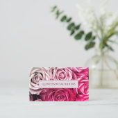Elegante Roze Roze Zakelijke Kaart Visitekaartje (Staand voorkant)