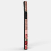 Elegante  Roze Rozen Bloemen Naam Case-Mate iPhone Case (Achterkant/rechts)