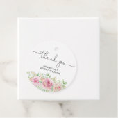 Elegante roze rozen bruiloft feest bedankt bedankjes labels (In situ)