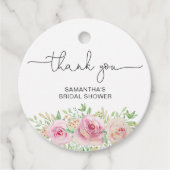 Elegante roze rozen bruiloft feest bedankt bedankjes labels (Voorkant)