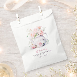 Elegante Roze Rozen Bruiloft Feest Bedankzakje