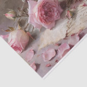 Elegante Roze Rozen Decoupage Tissuepapier (Detail)