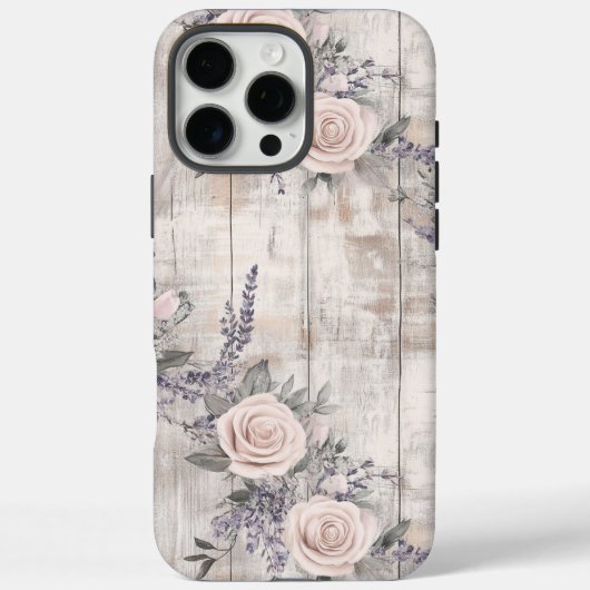 Elegante roze rozen en lavendel iPhone / iPad case (Achterkant)