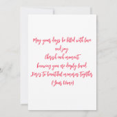 Elegante Roze Rozen Hart Met Al Mijn Liefde Kaart (Achterkant)