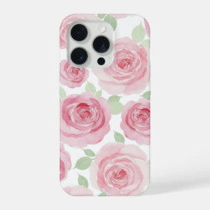 Elegante Roze Rozen Hoesje voor Telefoon iPhone 15 Pro Hoesje