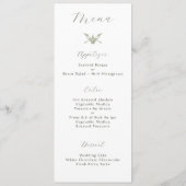 Elegante roze rozen tuin bruiloft menu (Achterkant)