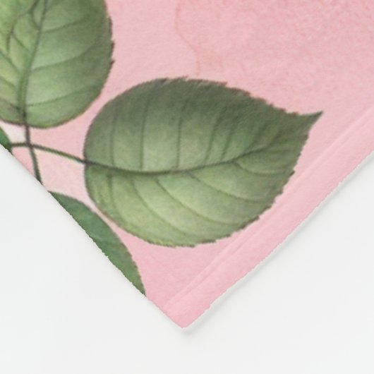 Elegante roze rozentuin fleece deken (Hoek)