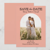 Elegante Roze Rozentuin Save The Date (Voorkant / Achterkant)