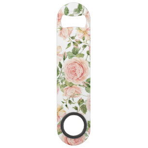 Elegante roze rozentuin speed flessenopener