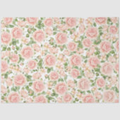 Elegante roze rozentuin tissuepapier (Voorkant)