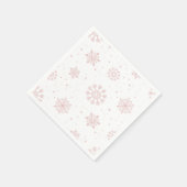 Elegante roze sneeuwvlokken Winter Wonderland Servet (Hoek)