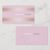 Elegante Roze Strepen Professionele Custom Visitekaartje (Voorkant / Achterkant)