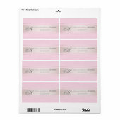 Elegante roze strepen Roze gestructureerd aangepas Etiket (Full Sheet)