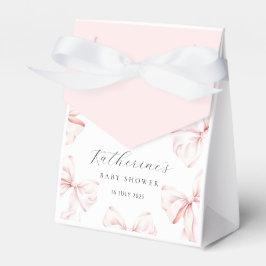 Elegante roze strik baby bruidsfeest bedankdoosjes