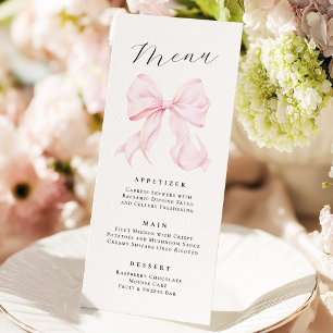 Elegante Roze Strik Menu