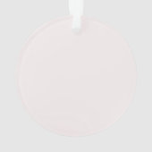 Elegante roze strik & naam | Gepersonaliseerd Orna Ornament (achterkant)