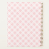 Elegante roze strik & parels Coquette gepersonalis Planner (Achterkant)