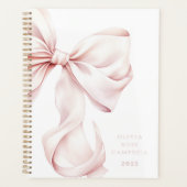 Elegante roze strik planner (Voorkant)