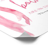 Elegante Roze Strik Raad Hoeveel Strikken Spel Poster (Hoek)