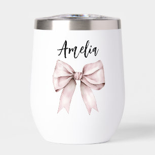 Elegante roze strik waterfles