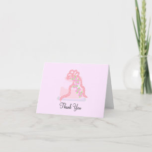 Elegante Roze Taart Bedankkaart