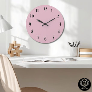 Elegante Roze Taupe Wandklok Grote Klok