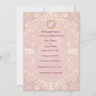 Elegante Roze Trouwkaart Save The Date