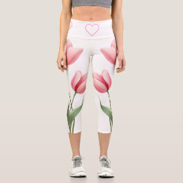 Elegante Roze Tulpen Bloemen en Hart Moeder Cadeau