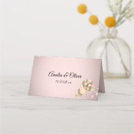 Elegante roze tulpen boeket bruiloft