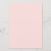 Elegante roze tulpen boeket bruiloft menu (Achterkant)