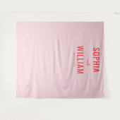 Elegante roze typografische banner wandkleed (Voorkant (horizontaal))