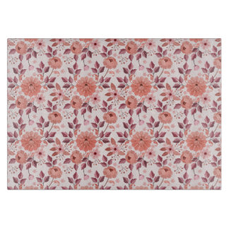 Elegante Roze Vintage Rozenbloemen Snijplank