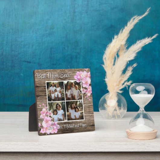 Elegante roze waterverf bloemen personaliseren 4 f fotoplaat (Insitu)